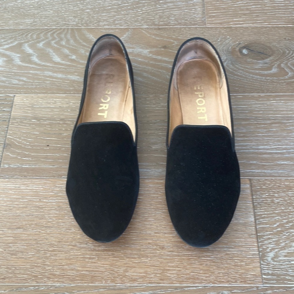Report Suede Leather Flat | Black | 9M